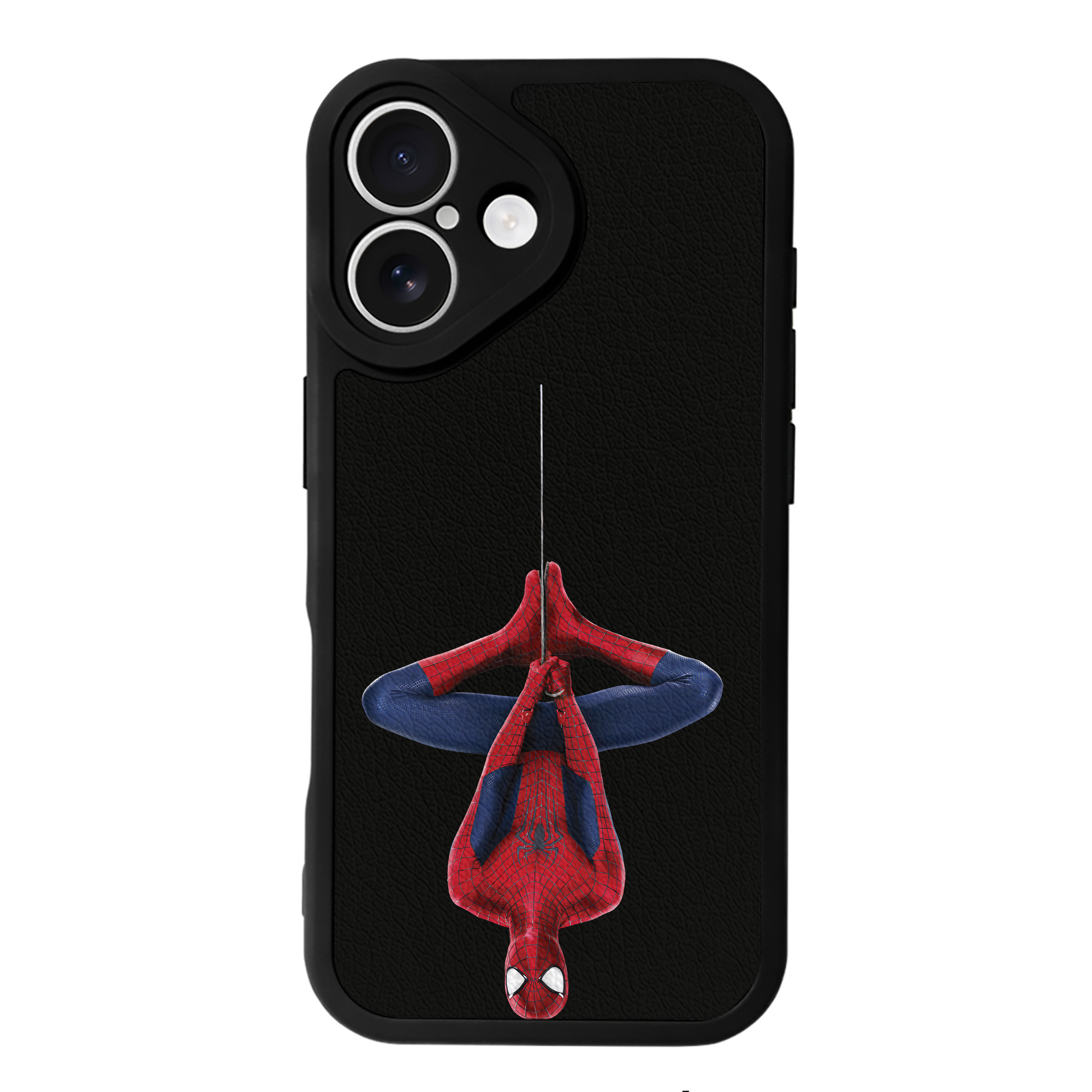Spider Man スパイダーマン 【iPhone 16シリーズ対応】シリコンスマホケース（レザー調） 材質：シリコン